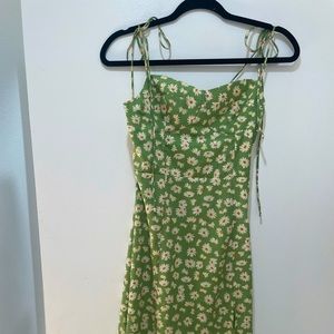 Floral Midi Dress with slit — Small — just like Reformation’s Kourtney style